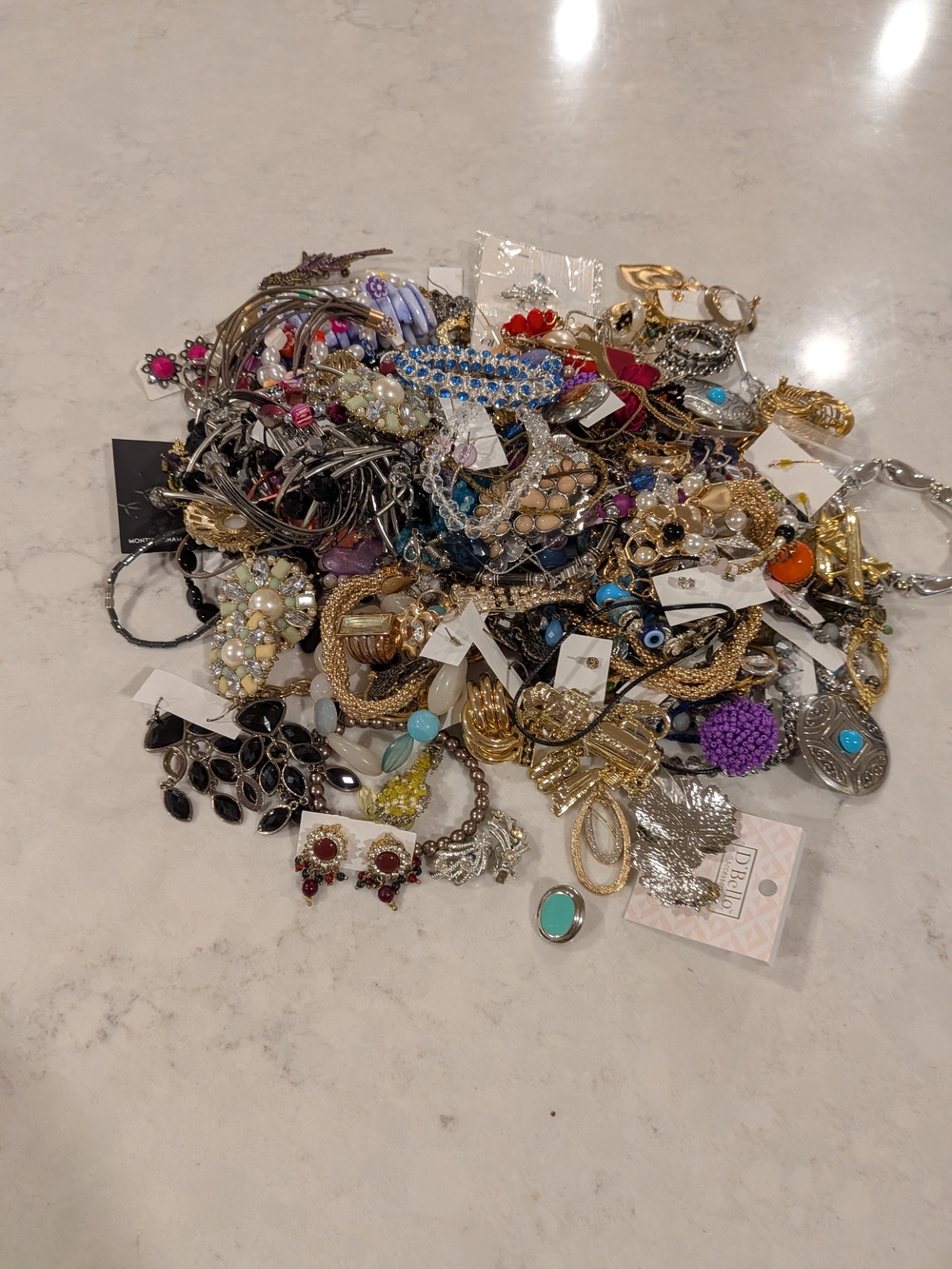 Mixed Womens Fashion Jewelry Lot in Gold, Silver, Black, Blue and Purple